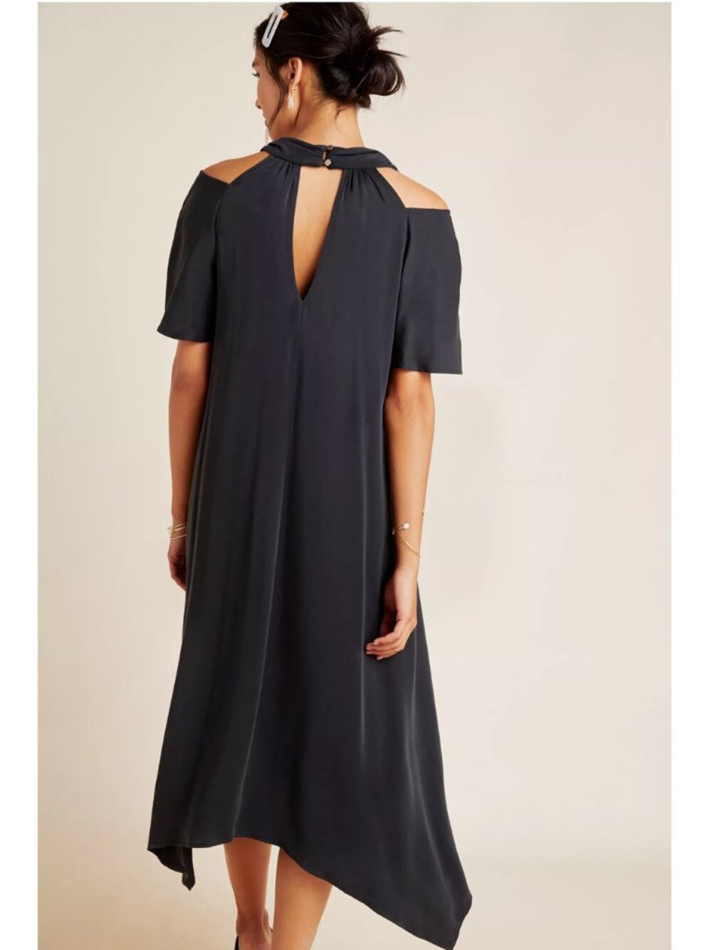 Anthropologie Maeve Georgiana Cold Shoulder Red Midi Maxi Dress XS Boho - Picture 14 of 14